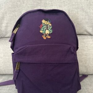 NWT Polo Ralph Lauren purple bear backpack